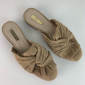 Louise et Cie Bylot Leather Suede Twist Knot Slip On Flats Loafers Shoe Size 6.5